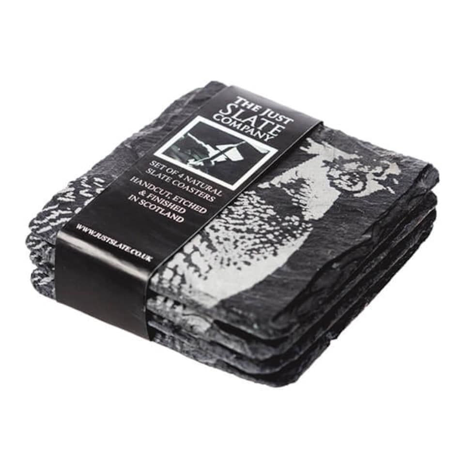 image 1 of The Just Slate Company Set of 4 Pheasant Slate Coasters