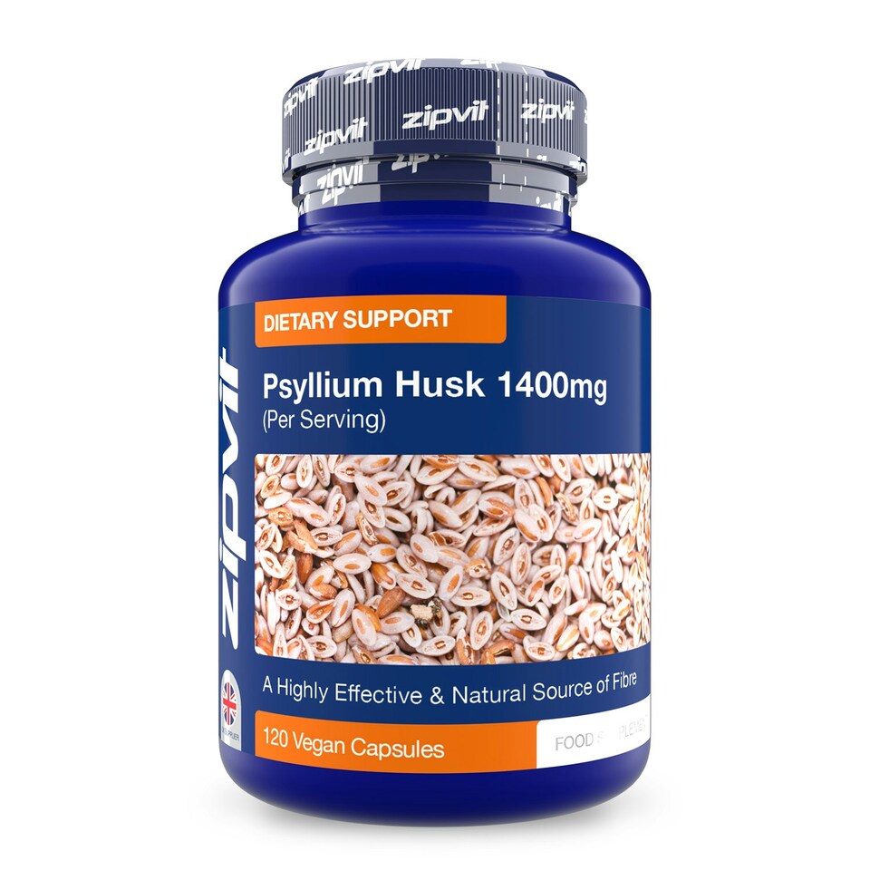 image 1 of Zipvit Psyllium Husk 1400mg – High Fibre Digestive Support, 120 Vegan Capsules