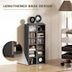 image 7 of HOMCOM Set of 2 CD Storage Units DVD Shelf with Adjustable Shelves, Black | Black | Black | 21W x 22.5D x 88.5H cm