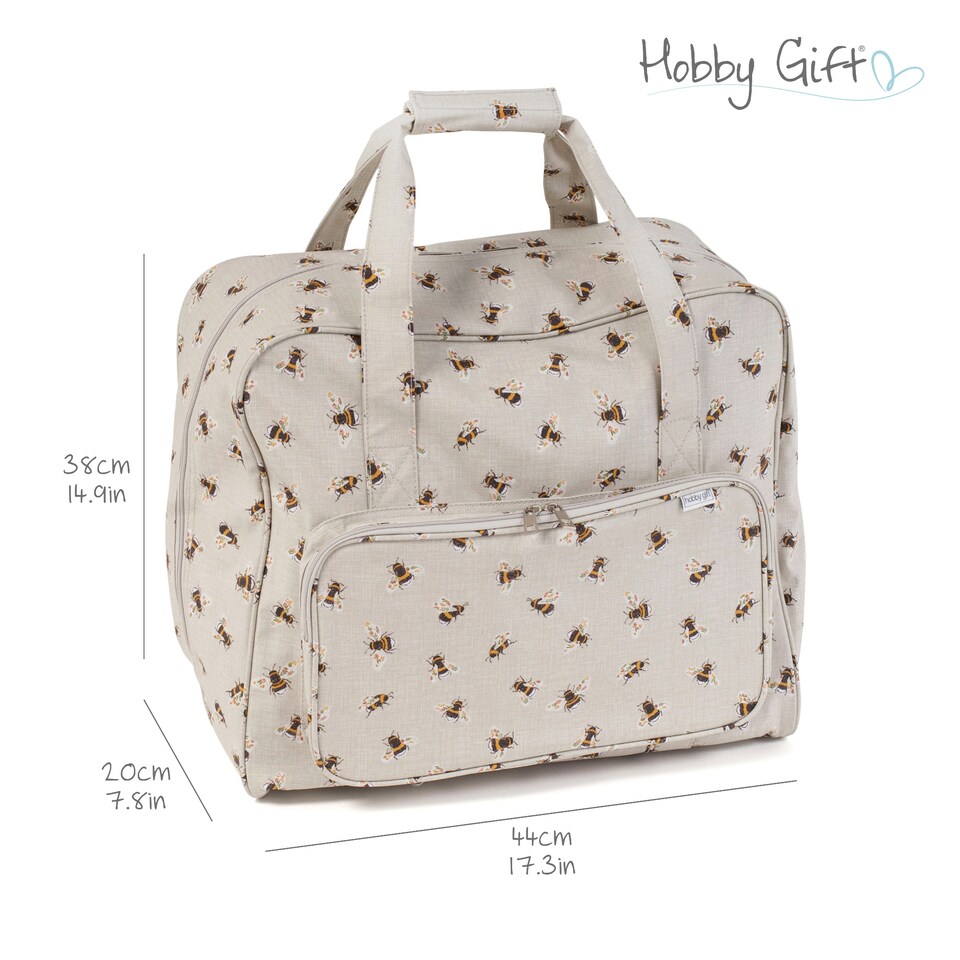 image 1 of Hobby Gift Sewing Machine Bag, Printed, Natural Bees