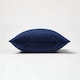 image 4 of Homescapes Navy Filled Velvet Cushion with Piped Edge - 46 x 46 cm | Blue | Navy | 1