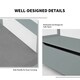 image 5 of COSTWAY Wooden Shoe Bench Shoe Storage Cabinet Organizer Grey