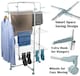 image 1 of 30M Clothes Airer Drying 3 Tier Rack Foldable Laundry Dryer Roller Wheeled Hook