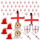 image 1 of Pack of 1 12 Piece England Set - Bunting, Flag Capes, Headbands, Hats & Inflatables Red | One Size