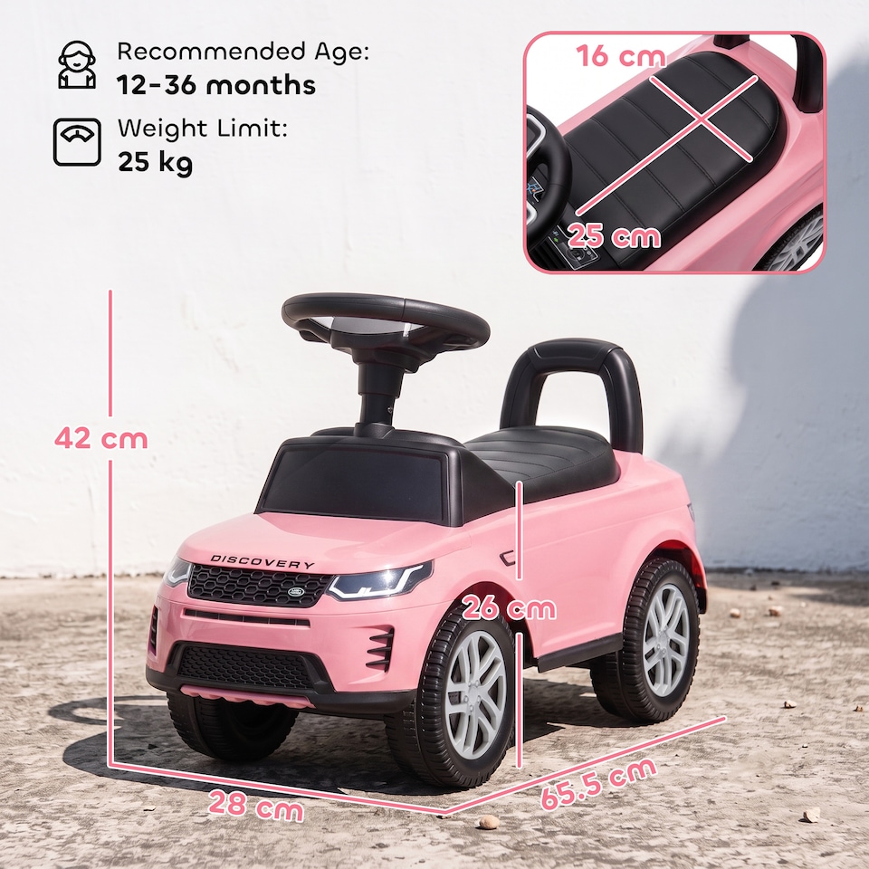 image 1 of AIYAPLAY Land Rover Licensed Ride on Car for Toddlers 18-36 Months, Pink