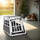 image 10 of Aluminium Pet Car Crate Travel Cage Dog Puppy Cat Transport Kennel 2 sizes - 69x54x50cm