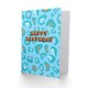 image 2 of Bright Modern Orange Blue Leopard Pattern For Her Birthday Card