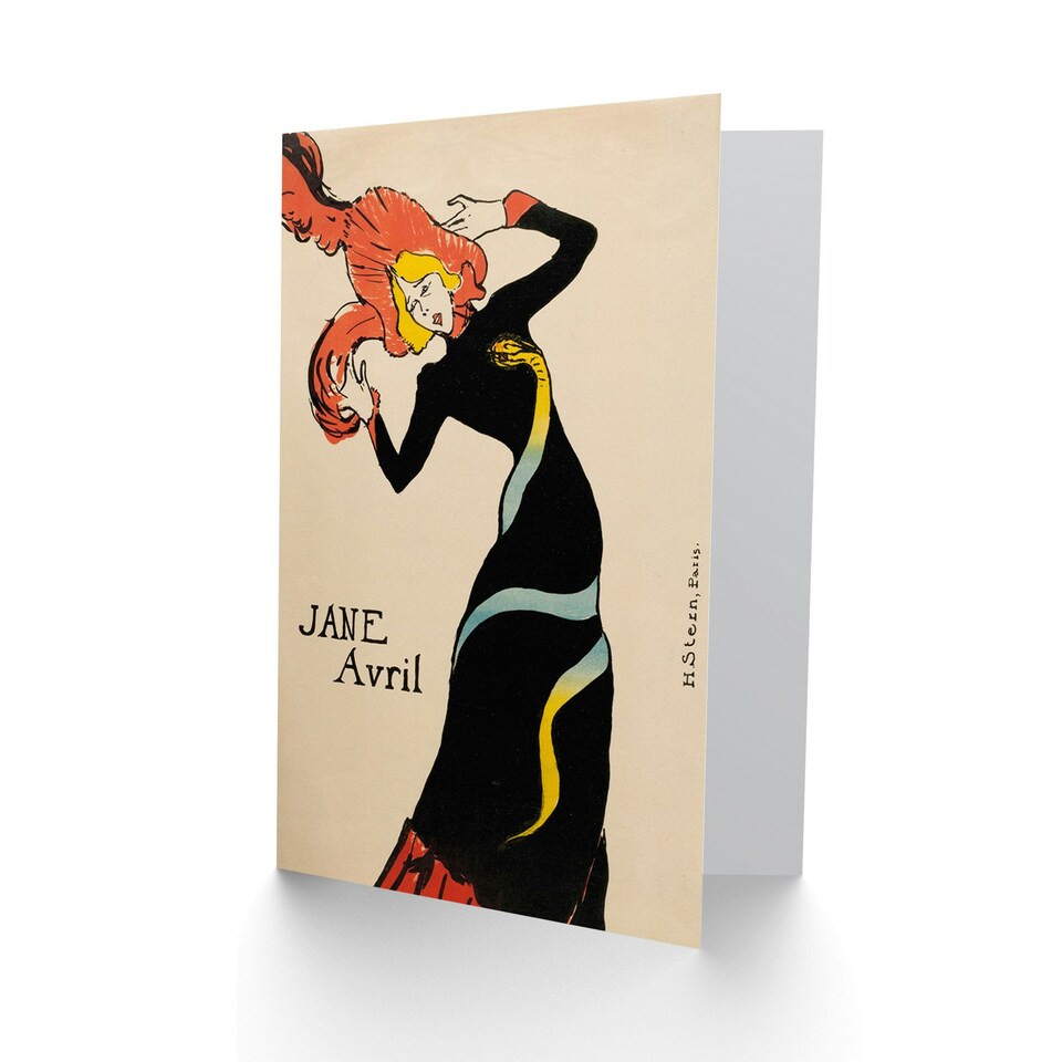 image 1 of Lautrec Jane Avril Detail Art Blank Just to Say Card