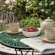 image 5 of 60cm Round Mosaic Ceramic Garden Bistro Table | Multi | Geometric Green | 1