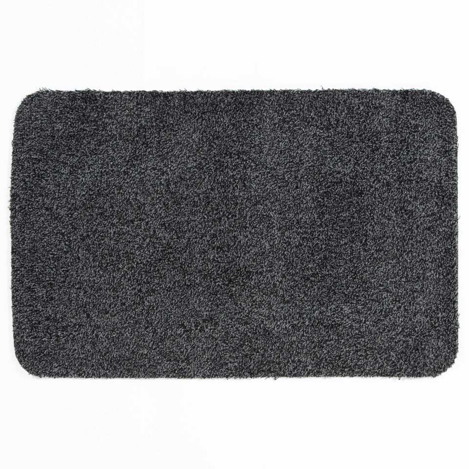 Bowden Polyester Cotton TPR Backing 40x60cm Graphite Doormat Tesco