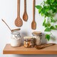 image 4 of Argon Tableware Glass Storage Jar - Wooden Clip Lid - 500ml - Airtight Kitchen Container Round Preserving Jar with White Seal