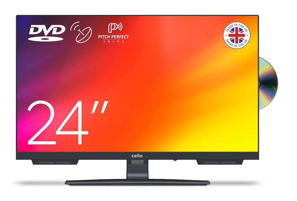 image 1 of C2424F 24 Inch Full HD LED  TV  Built in DVD Player, Frameless TV HD , Satellite Receiver  Pitch Perfect  Sound