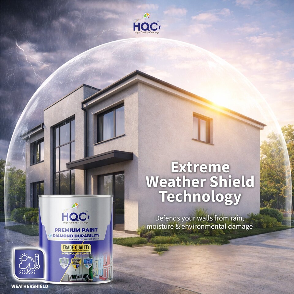 image 1 of HQC Masonry Paint -  Weatherproof & Long-lasting Protection For All Exterior Walls - Sandstone - 2.5L