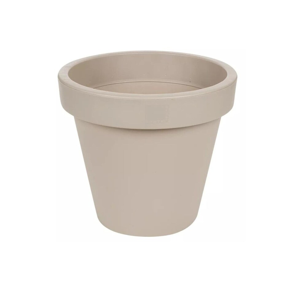 image 1 of 35cm Round Plastic Flower Pot | Brown | 1
