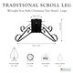 image 5 of Holly International Traditional Metal Scroll Leg Christmas Tree Stand for Real Trees to 3m - Gold