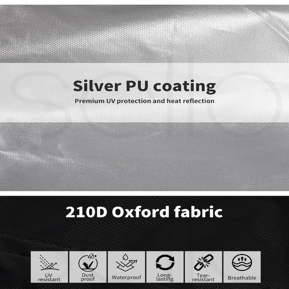 image 1 of Marlow Outdoor Furniture Cover Garden Patio Waterproof Rain UV Protector | Black | 242cm