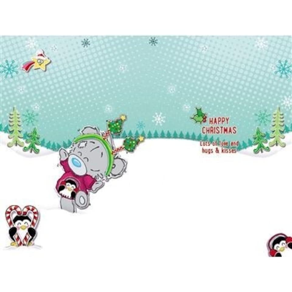 image 1 of Bear Wearing Novelty Hairband Granddaughter Christmas Card