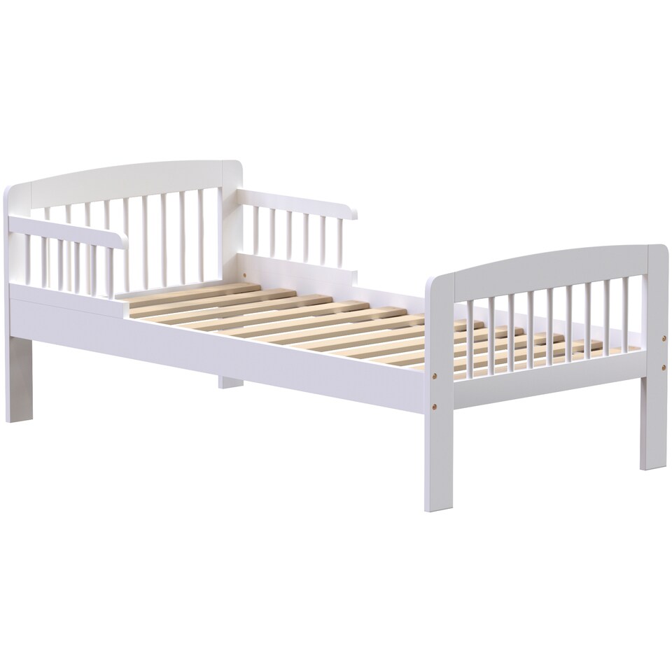 image 1 of Junior Vida Scorpio Toddler Bed With Side Rails, White, 70 x 140cm
