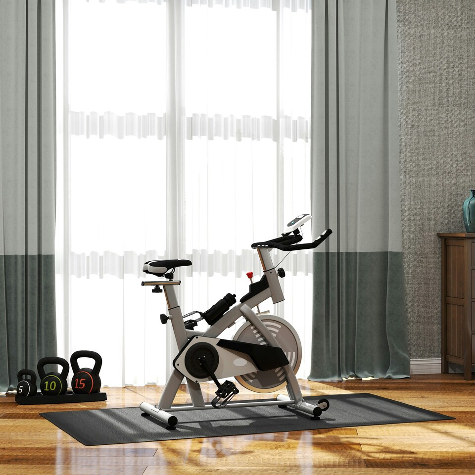 image 1 of HOMCOM Thick Equipment Mat Gym Exercise Fitness Workout Tranining Bike Protect