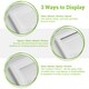 image 3 of Nicola Spring 8 x 8" Photo Frame - Light Wood/White Mount - 3D Photo Frame Picture Frame Box Portrait Display Case (22.5 x 22.5cm)