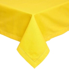 Homescapes Yellow Tablecloth - 137 x 228 cm | Yellow | 137cm x 228cm (54" x 90")