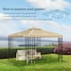image 5 of Outsunny 3 x 3m Gazebo Canopy Replacement Cover 2Tier Roof Top Spare Part  Beige TOP COVER ONLY