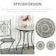 image 5 of Outsunny 3 Pcs Mosaic Tile Garden Bistro Set Outdoor w/ Table 2 Folding Chairs