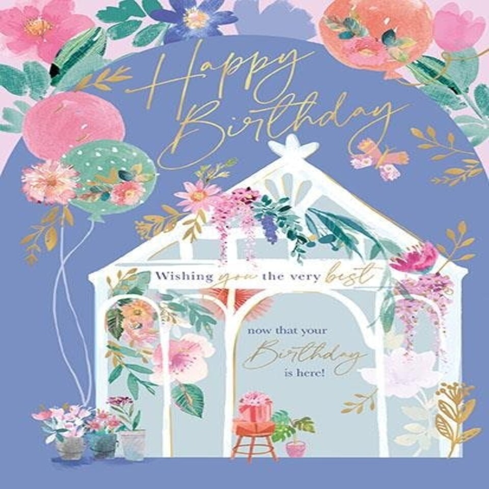 Words 'n' Wishes Traditional Open Birthday Card for a Female, Friend Birthday Card, Multi-Coloured 197 x 152 mm