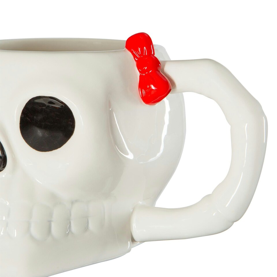 image 1 of Fax Potato Halloween Stoneware Skull Mugs - 750ml - Pack of 4