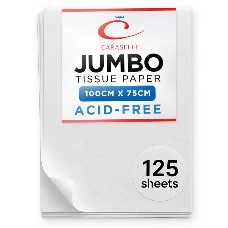 image 1 of 5 x Caraselle Jumbo Large White Acid Free Tissue Paper - 125 Sheets in total (75 x 100cm) | White | XL