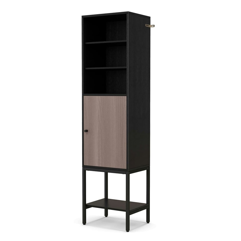 image 1 of COSTWAY Storage Cabinet w/Adjustable Shelf Black Black