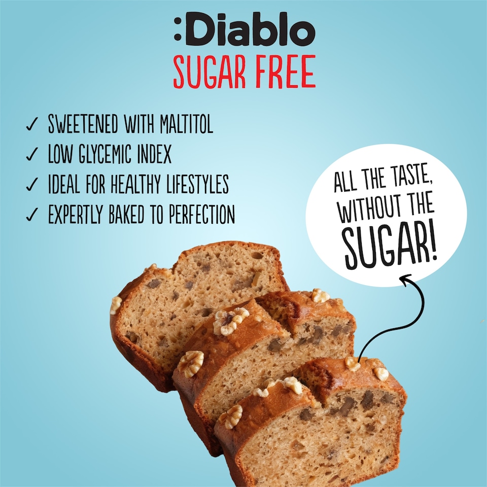 image 1 of Diablo No Added Sugar Cinnamon and Walnut Cake 200g