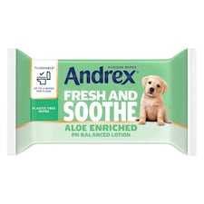 Andrex Washlets Skin Kind Flushable Toilet Wipes, 36 Wipes | White | 1 Pack | 1