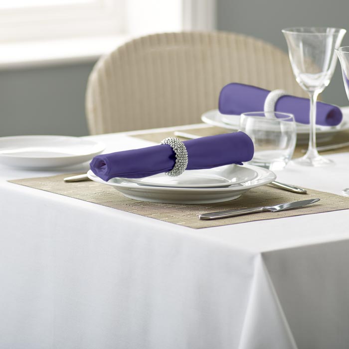 Vision Polyester Plain Coloured Napkin in Purple | Size: 41 cm x 41 cm