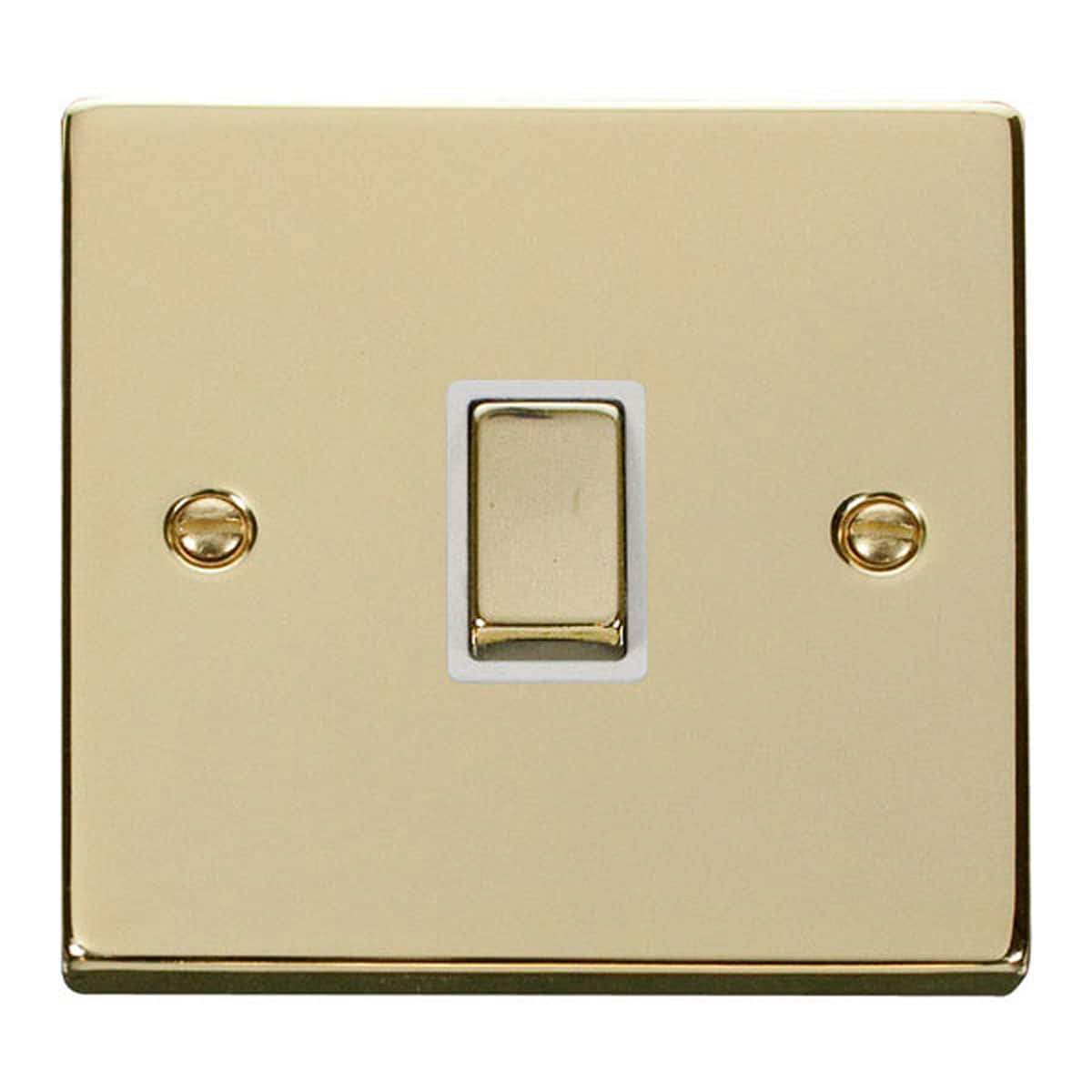 SE HOME Polished Brass 1 Gang 20A Ingot DP Switch Gold Polished Brass