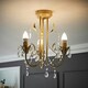image 1 of ValueLights Odelia 3 Way White Ceiling Light Chandelier | Cream