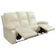 image 3 of Faux Leather 3 Seat Reclining Sofa In Ivory