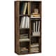 image 1 of HOMCOM Bookcase Modern Bookshelf Cabinet for Home Office Rustic Brown