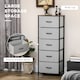 image 3 of HOMCOM Fabric Chest of Drawers, Industrial Bedroom Dresser with 5 Fabric Drawers, Steel Frame and Wooden Top for Nursery, Living Room, Hallway, Grey
