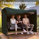 image 5 of Outsunny Garden Furniture Protector Patio Swing Chair Cover | Green | Deep Green