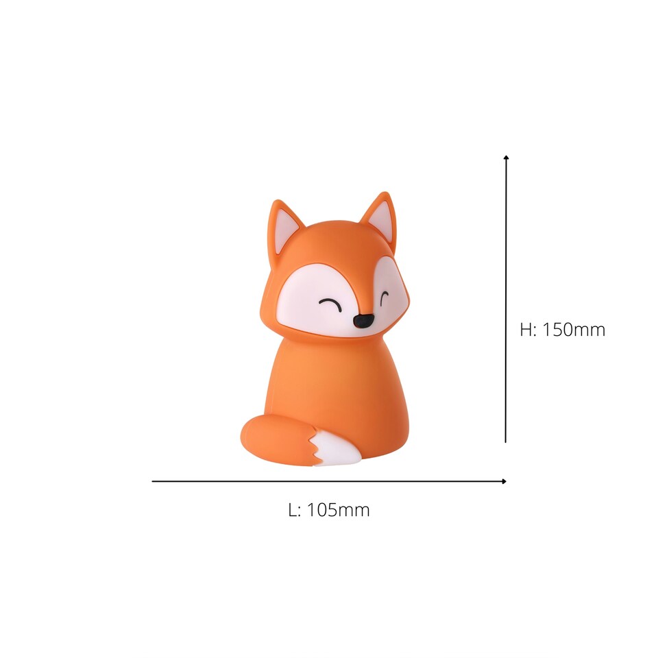 image 1 of EGLO Castellino Fox Night Light Table Lamp for Kids