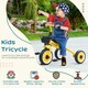 image 3 of AIYAPLAY Trike W/ Adjustable Seat Basket, Kids Tricycle for 2-5 Years Old Yellow