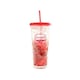 image 1 of Arsenal FC Crest 600ml Freezer Cup With Straw - Red - One Size
