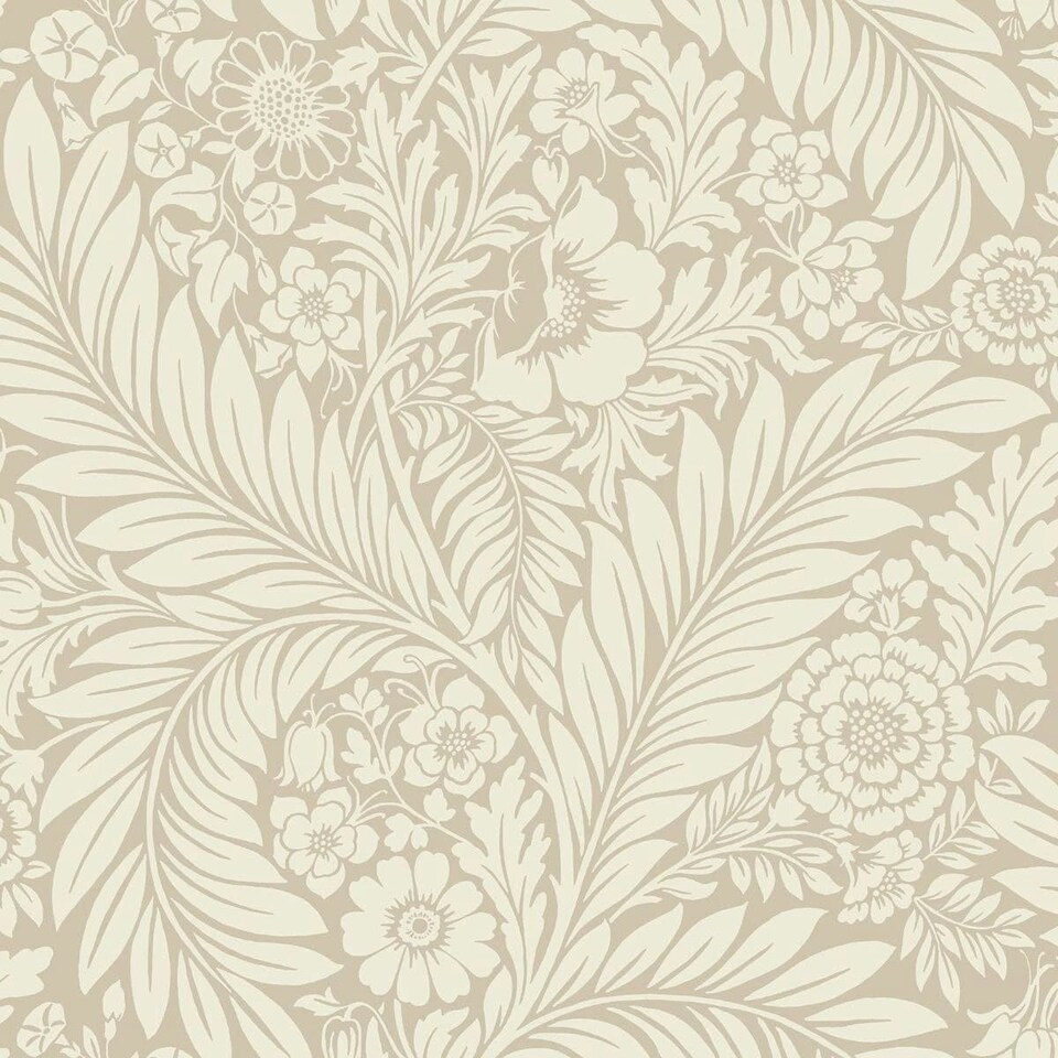 image 1 of Belgravia Florence Leaf Wallpaper - Natural - One Size | Cream