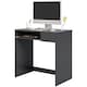 image 2 of HOMCOM 80cm Compact Computer Desk with Keyboard Tray, Home Office Desk with Drawer for Bedroom Study, Grey