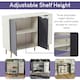image 5 of Vida Designs 3 Door 1 Drawer Sideboard Buffet Cabinet Storage, White & Grey