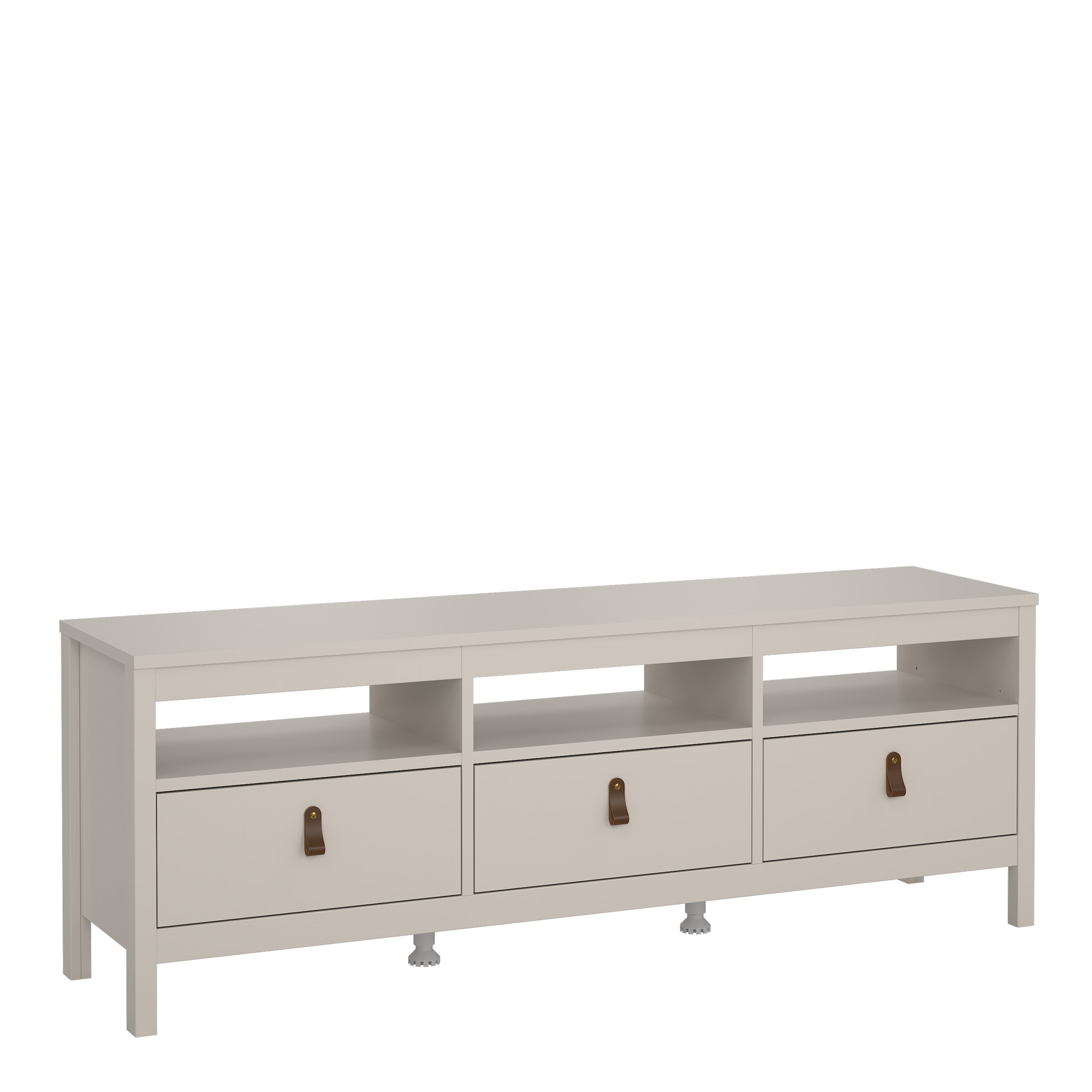 Barcelona TV Unit 3 Drawers in Cashmere Grey Cashmere One Size 1