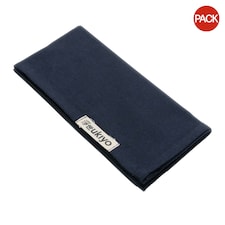 Ukiyo Recycled Cotton Napkins Set (Pack of 4) - Navy - One Size Blue