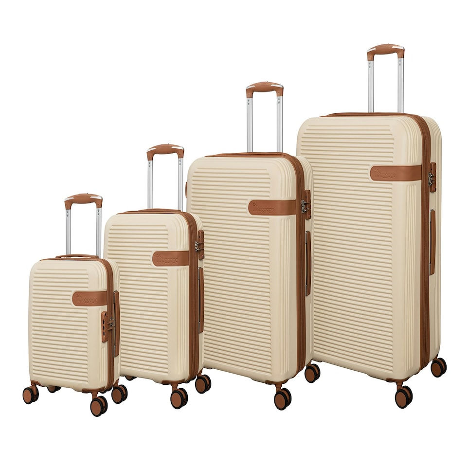 image 1 of IT Luggage Clarify Creme 4pc Suitcase Set with TSA Lock Cream