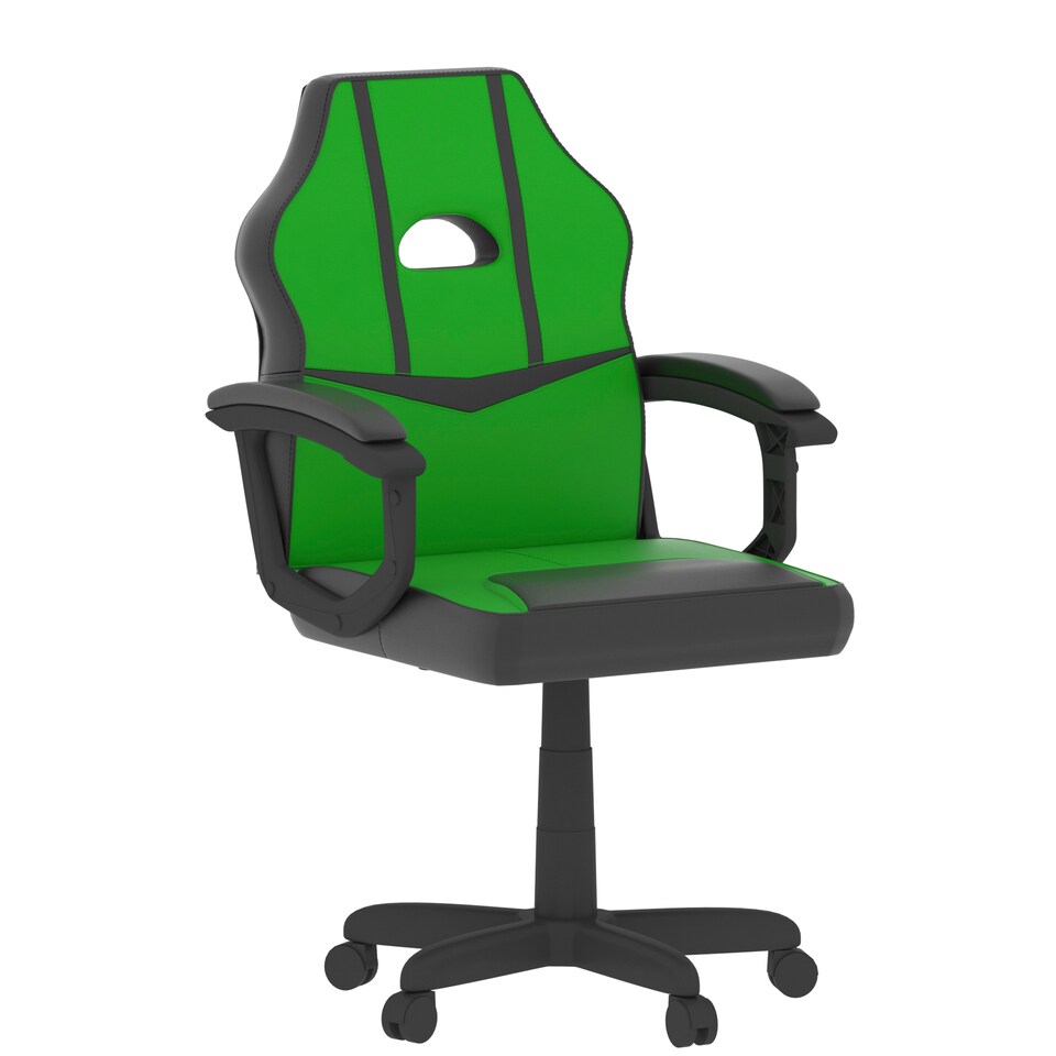 image 1 of Vida Designs Comet Racing Gaming Office Chair Computer Desk Table Chair, Green & Black